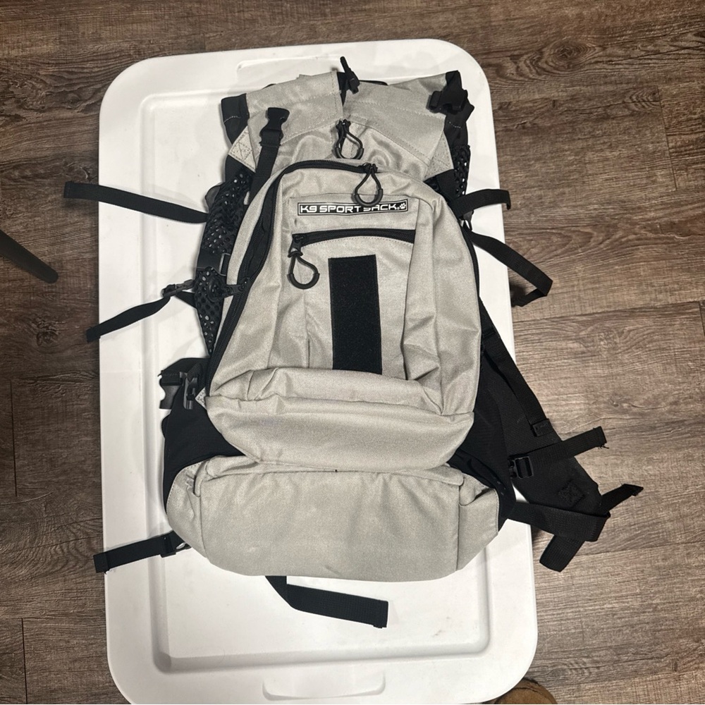 K9 Sport Sack PLUS 2 Large Light Gray Dog Carrier Backpack